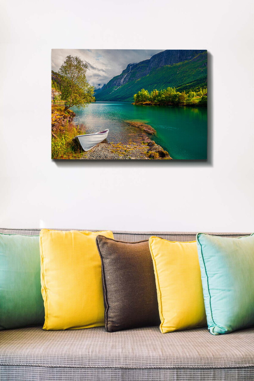 Tablou decorativ, Kanvas Tablo (50 x 70), Canvas, Rama din lemn (grosime 3 cm), Multicolor