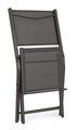 Scaun pliabil pentru gradina Hilde, Bizzotto, 48x55.5x82.5 cm, aluminiu/textilena, gri carbune