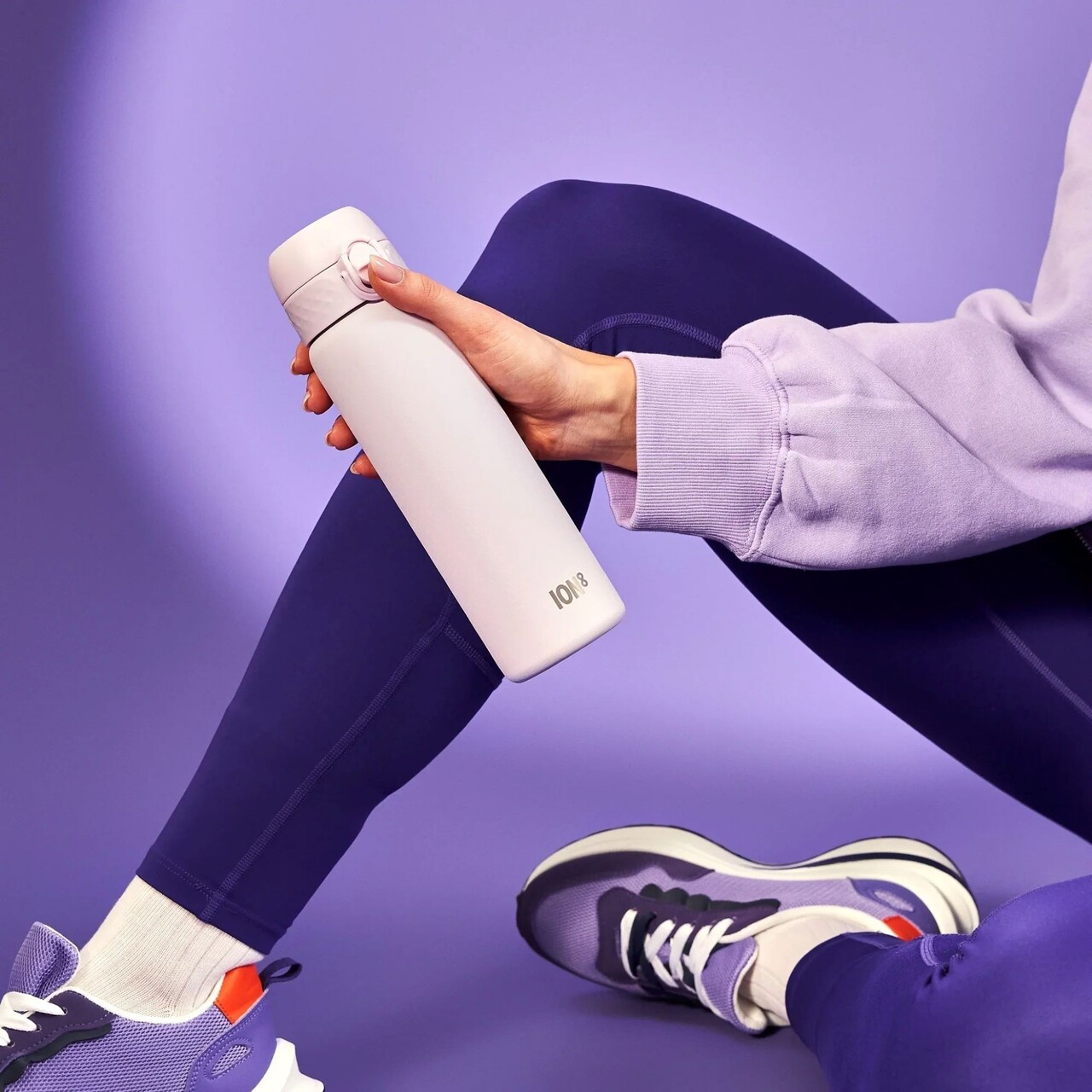 Sticla apa Slim, inox, 600ml, Lilac Dusk - Ion8 - view 6