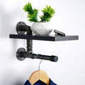 Raft de perete, BORURAF238, MDF , Dimensiune: 15 x 28 x 15 cm, Negru