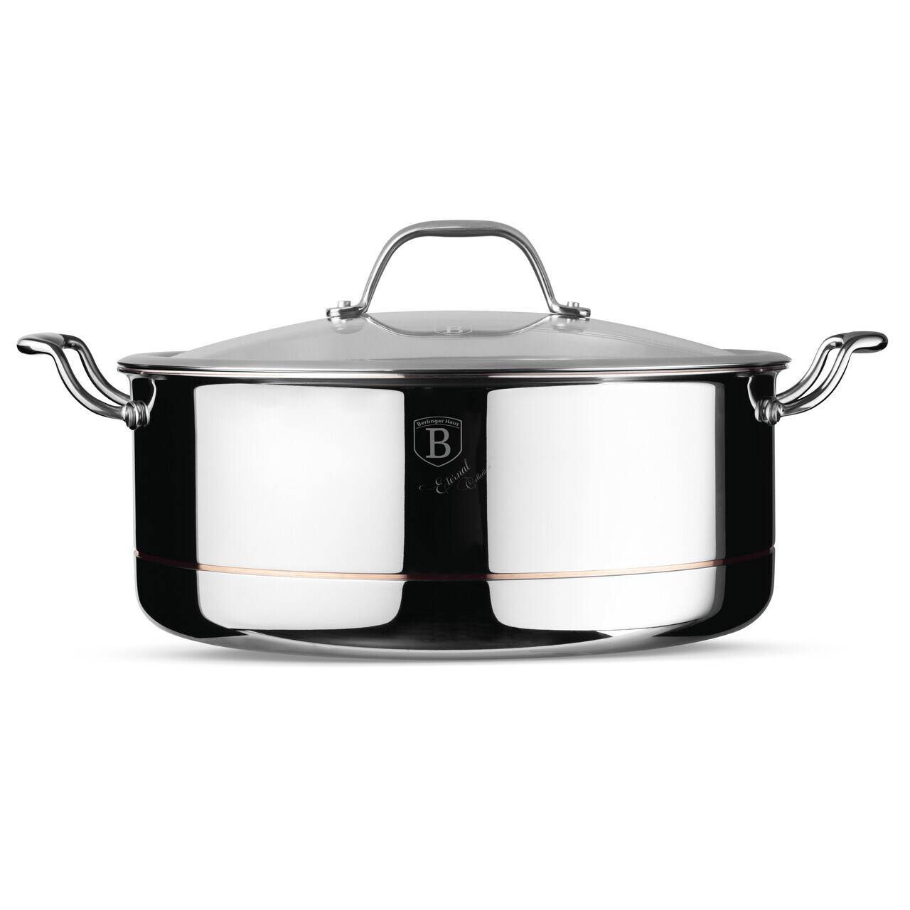 Oala adanca cu capac Berlinger Haus, Copper Touch, 28 cm, inox/aluminiu, argintiu - imagine 4