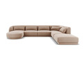 Coltar panoramic dreapta 6 locuri, Tulum, Cosmopolitan Design, 330x255x70 cm, catifea, bej