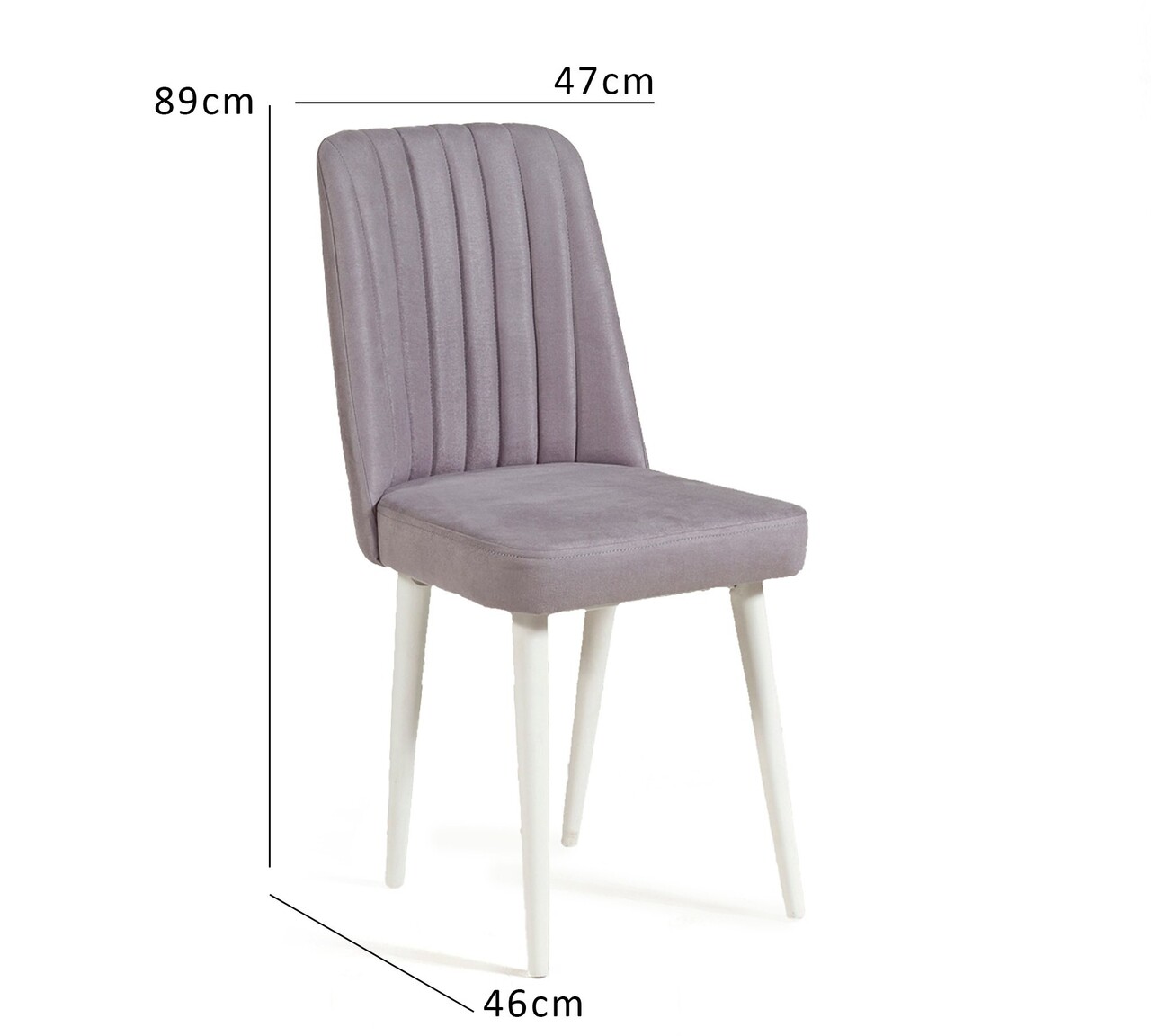 Scaun, Hanah Home, Vina Sandalye Soho, Alb, 47x89x46 cm, Alb / Soho - imagine 5