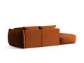 Canapea modulara 3 locuri cotiera stanga, Chris-184, Micadoni Home, 315x100x80 cm, catifea, teracota