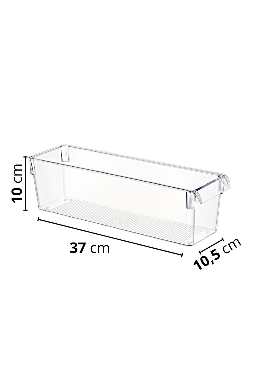 Set organizatoare frigider, Hermia, 639OKK1131, Dimensiune medie: 37 x 15 x 10 cm (1 bucată), Transparent - imagine 3