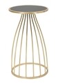 Masuta inalta Flush, Mauro Ferretti, Ø 35x60 cm, fier, negru/auriu