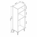 Dulap multifunctional, Hanah Home, Viona, 45x140x30 cm, Coș adânc / Alb