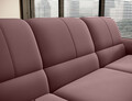 Coltar extensibil stanga 3 locuri ELTAP, LT-24VE, Siber, 270x186x93 cm, lemn/poliester, roz inchis