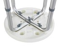 Scaunel pentru baie, Wenko, Bathroom Secura, 45.5 x 45.5 x 39.5-57.5 cm, aluminiu/plastic, alb gri
