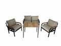 Set mobilier de gradina, Hanah Home, Kutay, Crem