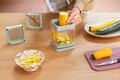 Feliator legume cu 3 lame, Brabantia, Tasty+, 11.1x11.1x15.1 cm, plastic, verde jad