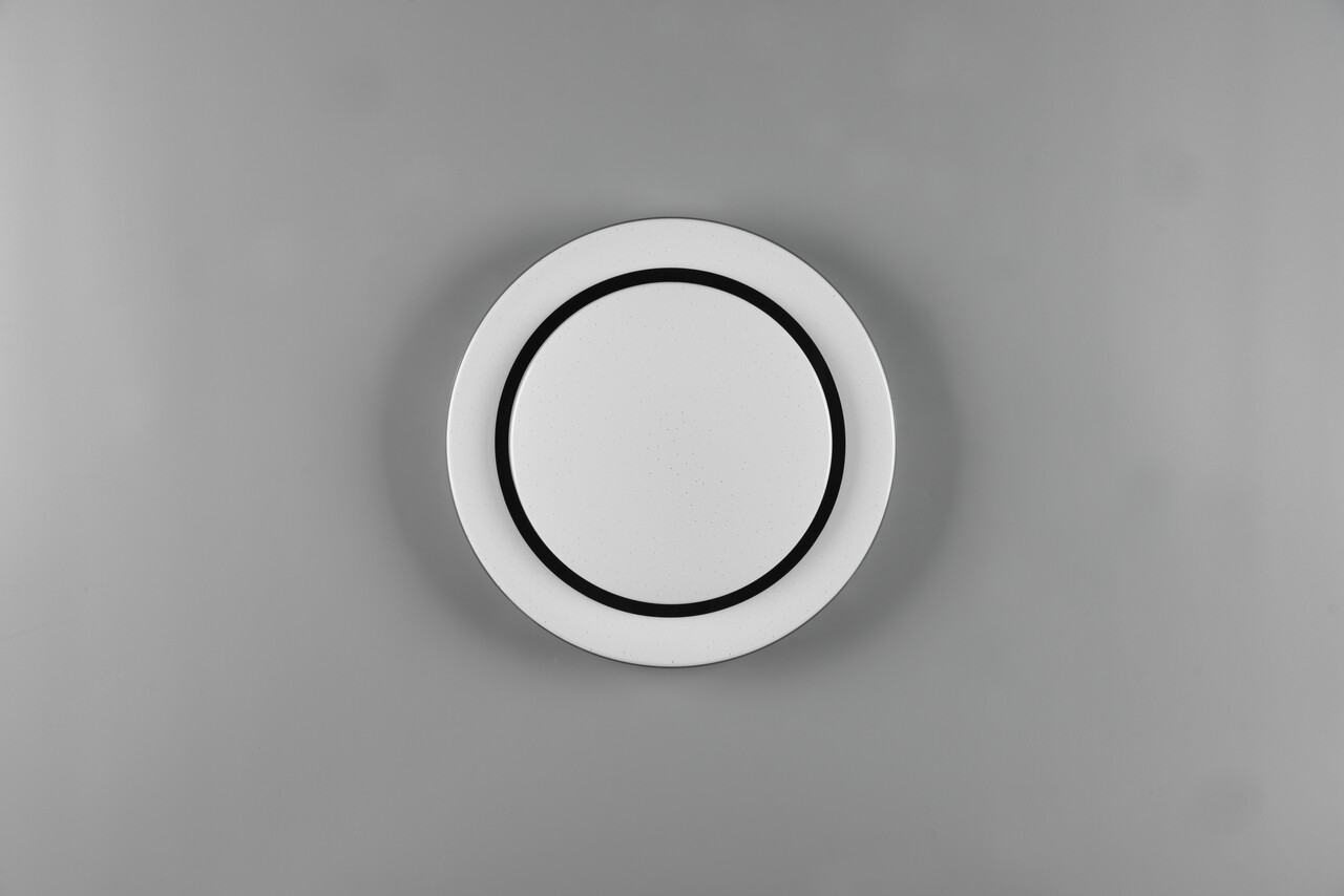 Plafoniera Atria, RL, 38x7 cm, 18W, 1x SMD, plastic, alb/negru mat