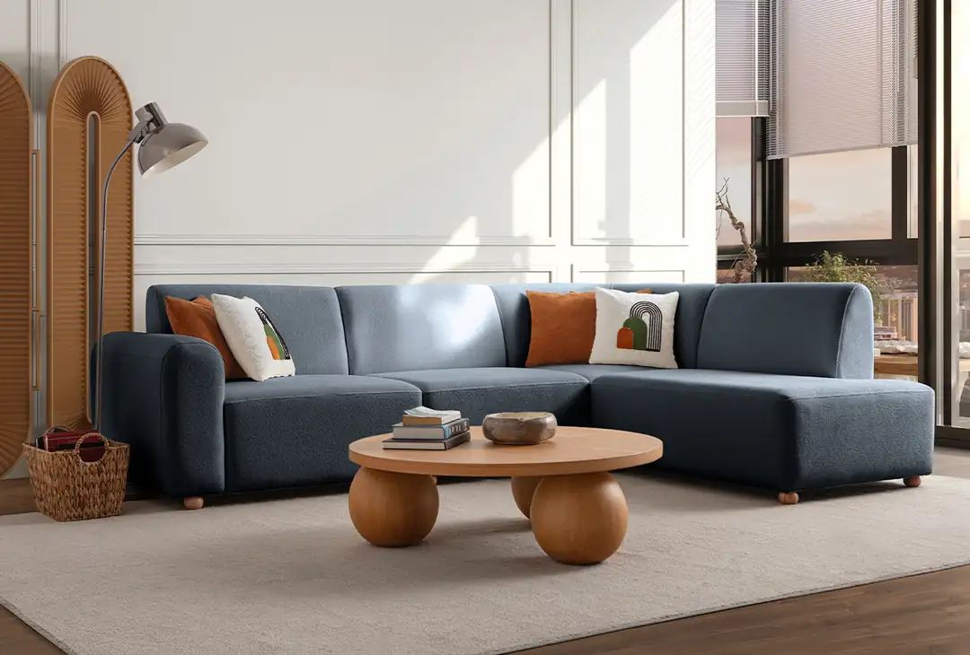 Coltar, Atelier del Sofa, 752EST1338, Frame: 70% HORNBEAM/30% MELAMINE COATED CHIPBOARD, Albastru