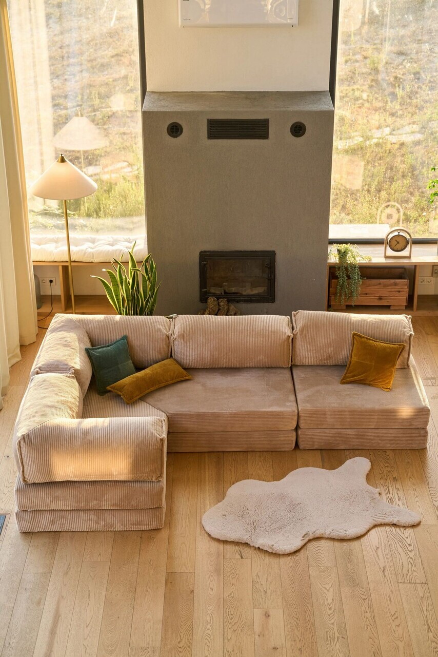 Coltar, Atelier del Sofa, 118FVL1404, Tesatura plus reiata, Bej