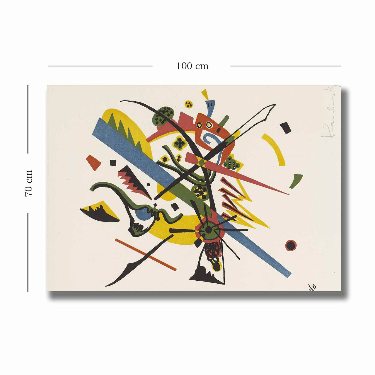 Tablou decorativ, 70100KANDINSKY016, Canvas, Lemn, Multicolor