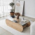 Masuta de cafea, Neostill, Brise, Stejar Safir / Transparent