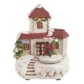Decoratiune cu sunet si lumini House, Inart, 16.5 x 19.5 cm, ceramica, multicolor
