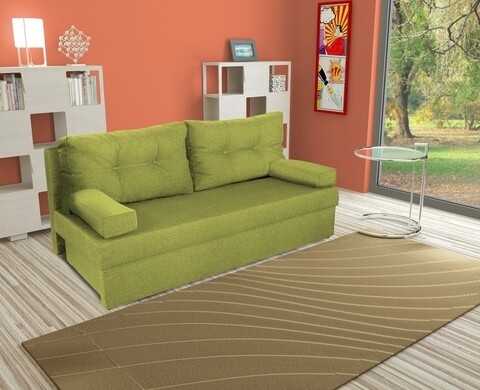 Canapea extensibila Alfi 192x80x77 cm cu lada de depozitare, Lime Canapele si coltare