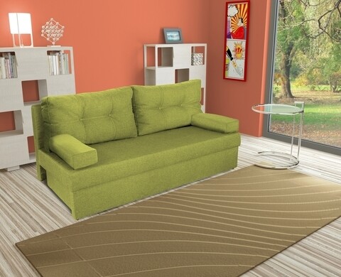 Poza Canapea extensibila Alfi 192x80x77 cm cu lada de depozitare, Lime