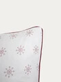 Lenjerie de pat King Size, Frio, Homla, 200x220 cm, 3 piese, bumbac, alb/rosu