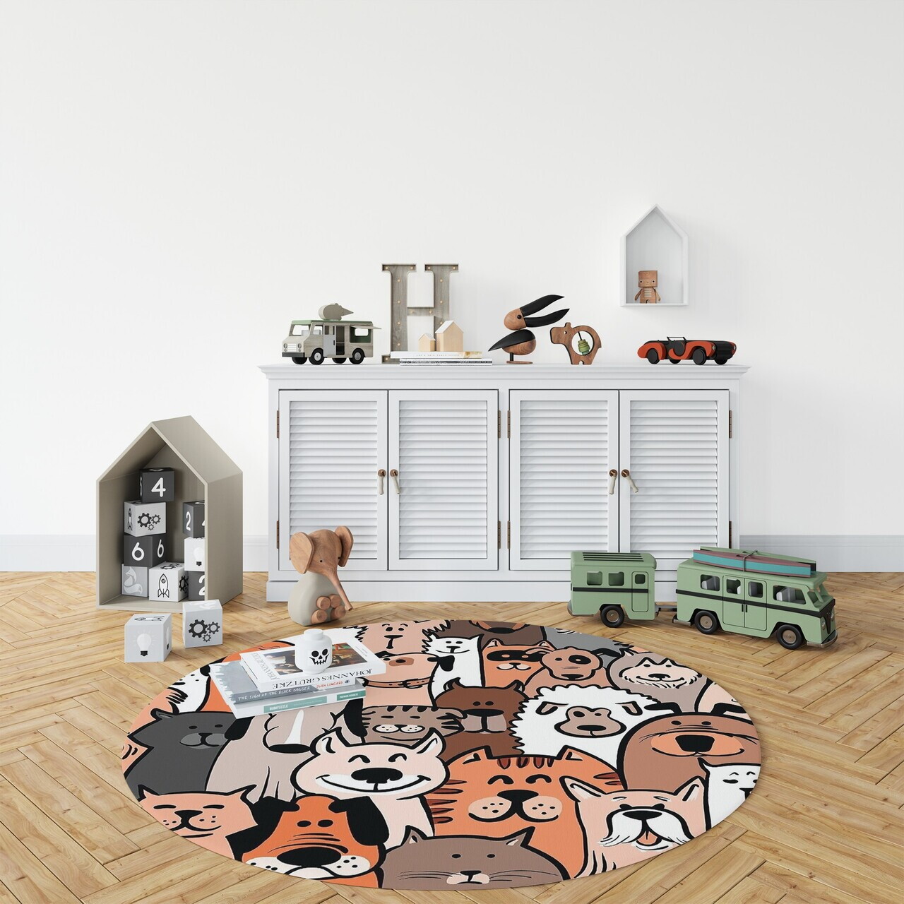 Covor, Woopamuk144, 140x140 cm, Bumbac/Poliester, Multicolor - view 3