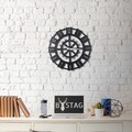 Ceas de perete, Stone, Metal, Dimensiune: 50 x 50 cm, Negru