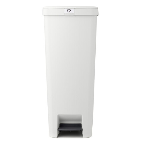 Cos de gunoi cu pedala, Brabantia, StepUp, 40 L, 35.2x28x66.6 cm, polipropilena, gri deschis