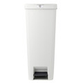 Cos de gunoi cu pedala, Brabantia, StepUp, 40 L, 35.2x28x66.6 cm, polipropilena, gri deschis