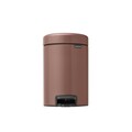 Cos de gunoi cu pedala, Brabantia, NewIcon, 3 L, 23.5x16.8x26.4 cm, otel, grej satinat