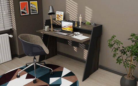 Birou, retricy, broklyn, 123.6x59.6x93.4 cm, pal, wenge / antracit