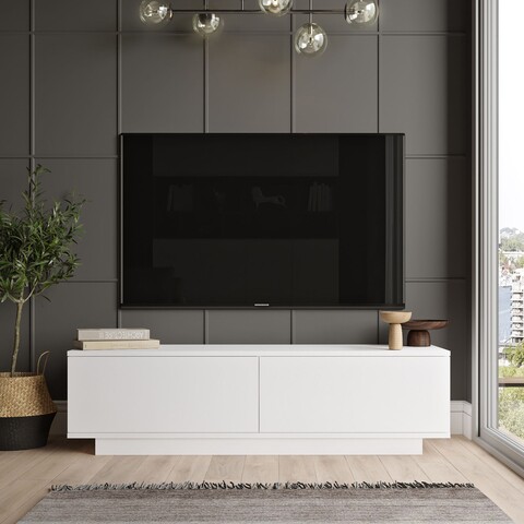 Comoda tv fn1 - w, locelso, 140x35.5x38.2 cm, alb