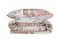 Lenjerie de pat dubla King (FR), Nazenin - Pink, Pearl Home, Bumbac Ranforce