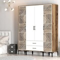 Dulap pentru haine, Hommy Craft, Kumsal PTP, 160x47.5x201.4 cm, PAL, Nuc/Alb