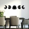Decoratiune de perete, The Phases Of The Moon, Dimensiune: 30 x 35 cm (1 bucată), Negru