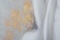 Tablou decorativ Gold Flower, Mauro Ferretti, 140x70 cm, canvas pictat manual, multicolor