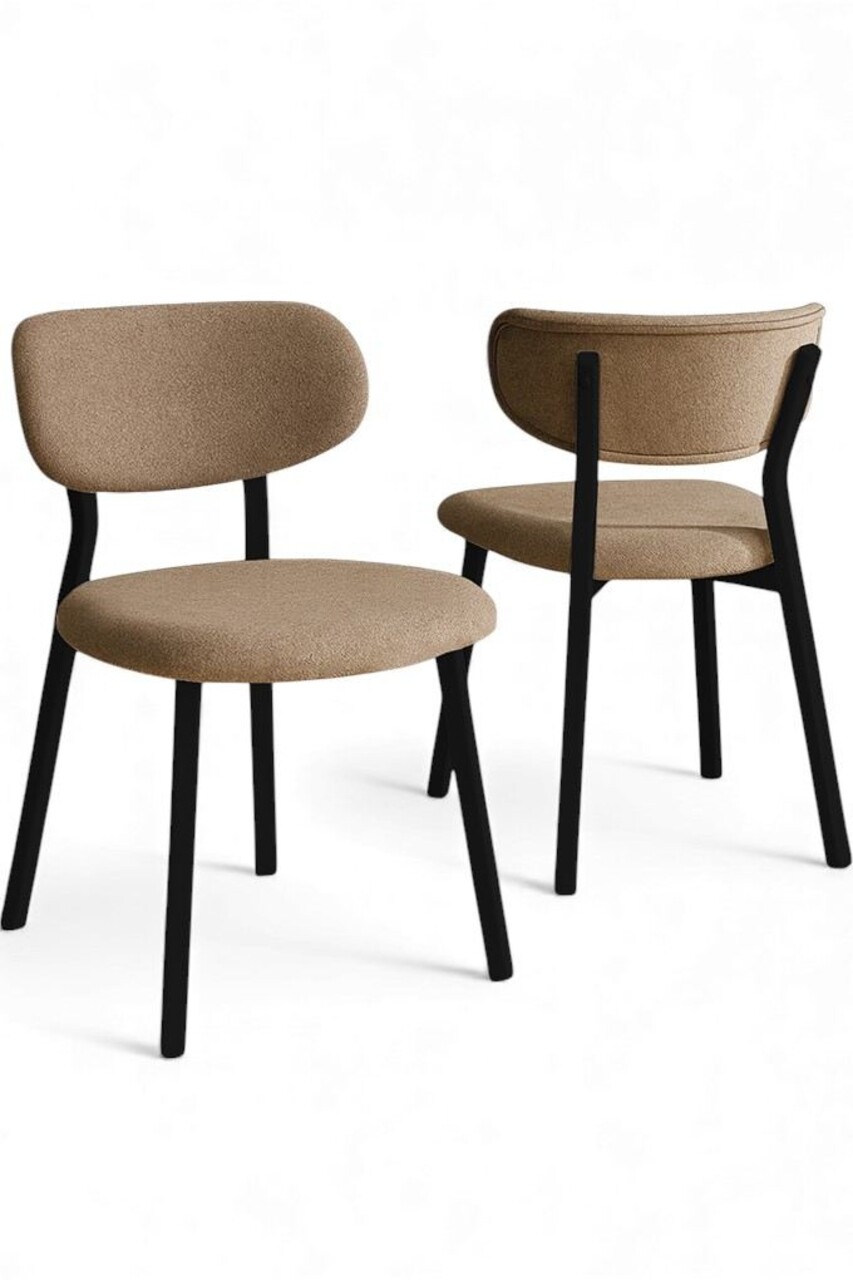 Set scaune 4 piese, Hanah Home, Toldy, Cappuccino / Negru - view 2