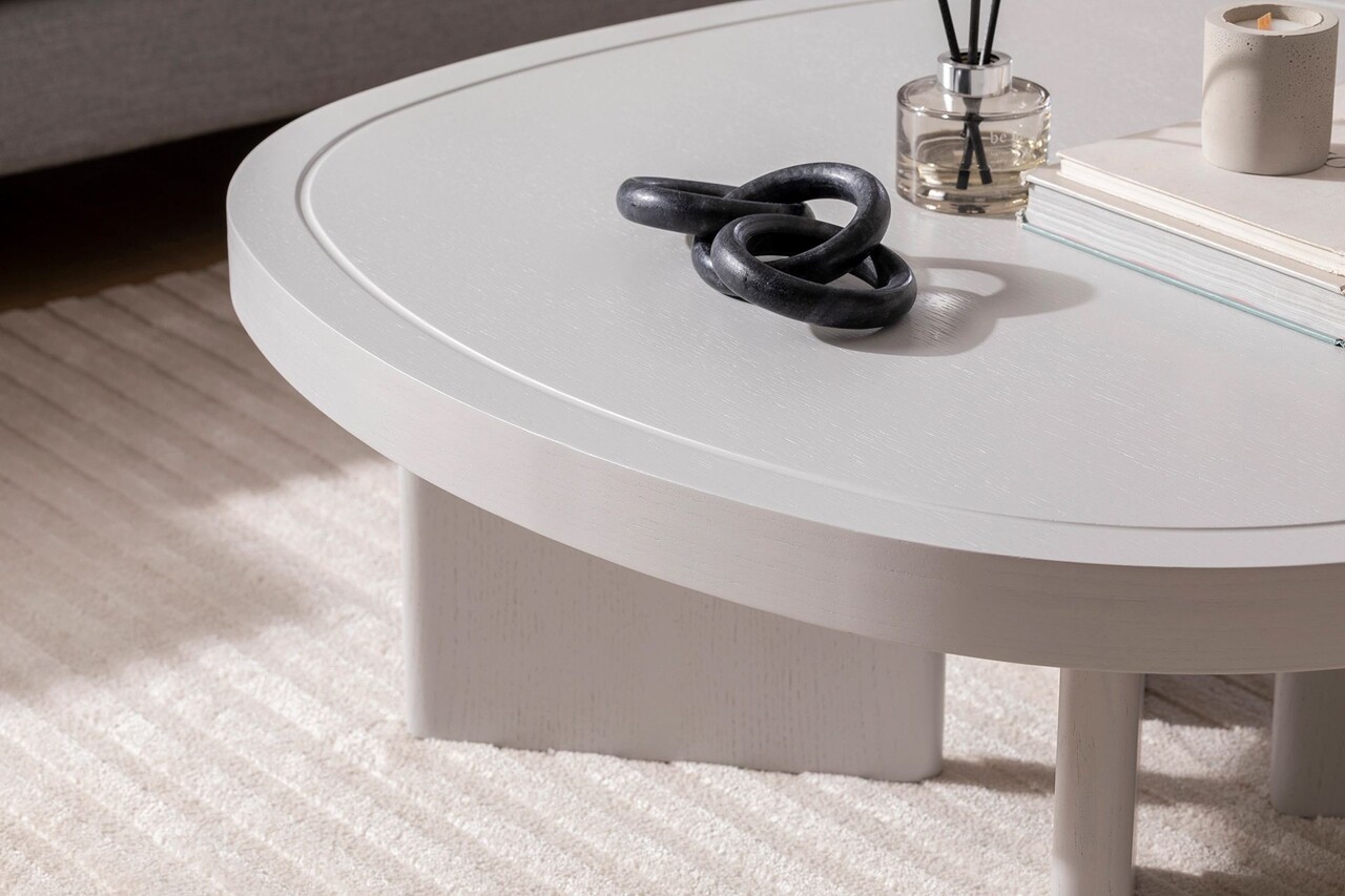 Masuta de cafea, Howard, Cream, 92x35x92 cm, MDF , Gri - 2 | YEO