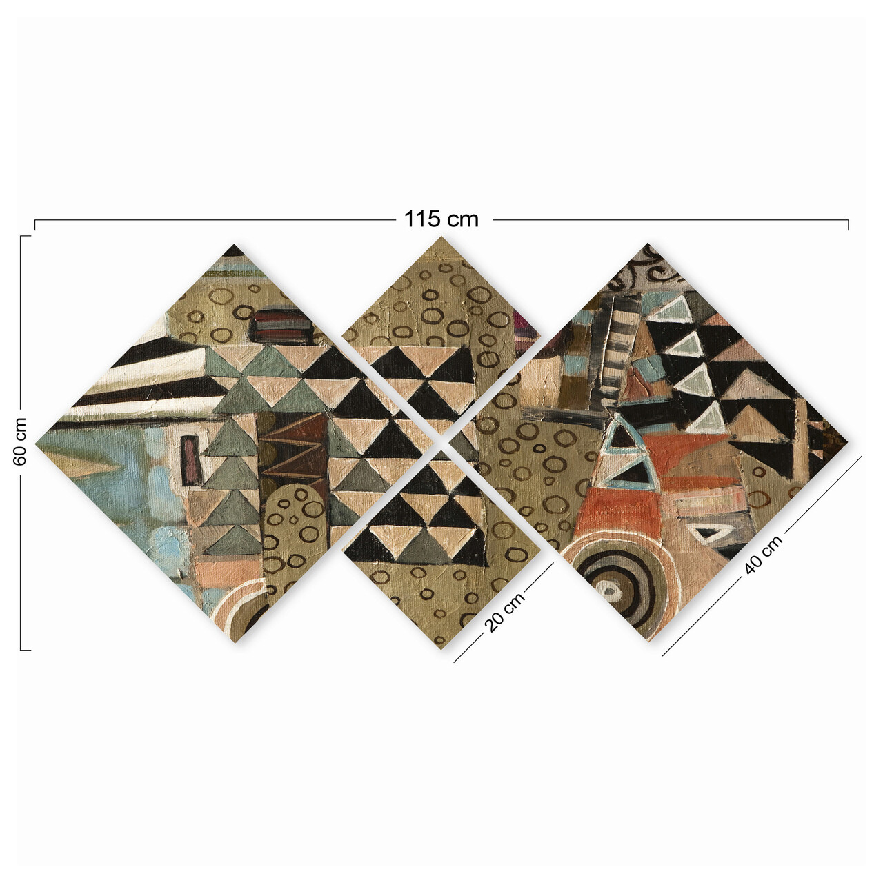 Set 4 tablouri decorative, 4MDF56731096, MDF, Imprimat UV, Multicolor
