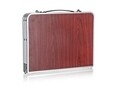Masuta pliabila pentru camping Tourneo, Happy Green, 60 x 40 x 26 cm, otel