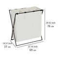 Cos pentru rufe Trio XL, Wenko, 69x37x76 cm, poliester/polietilena, bej/negru