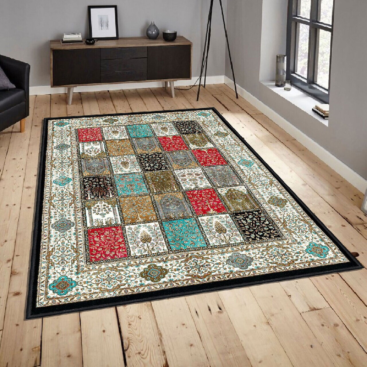 Covor, Els1831, 80x200 cm, Catifea, Multicolor — imaginea 2
