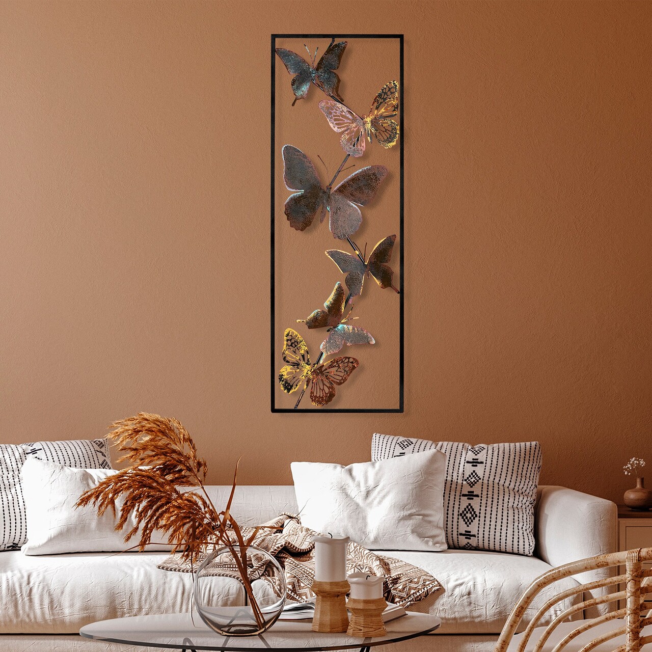Decoratiune de perete, Tavus 2, Dimensiuni: 32 x 90 x 4 cm, Multicolor - view 2