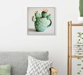 Tablou decorativ Cactus Jar -C, Mauro Ferretti, 40x40 cm, canvas/lemn de pin/plastic, multicolor