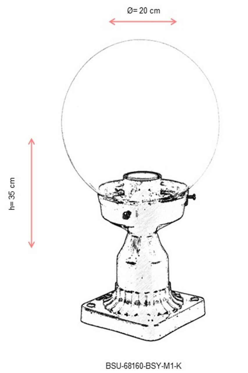 Lampa de exterior, Avonni, 685AVN1143, Plastic ABS, Negru