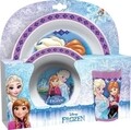 Set 3 piese mic dejun pentru copii Frozen, Disney, plastic, multicolor