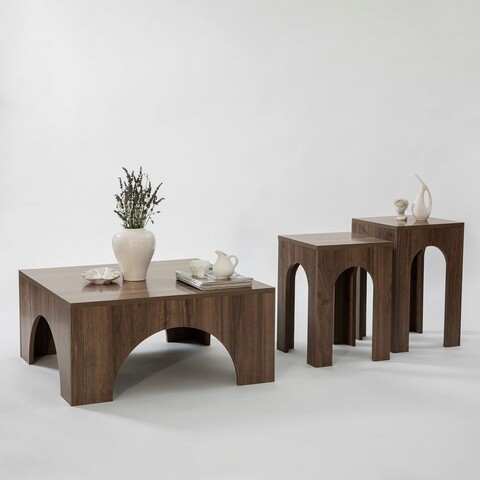 Masuta de cafea, Neostill, Collesium, 80x37x80 cm, PAL, Maro