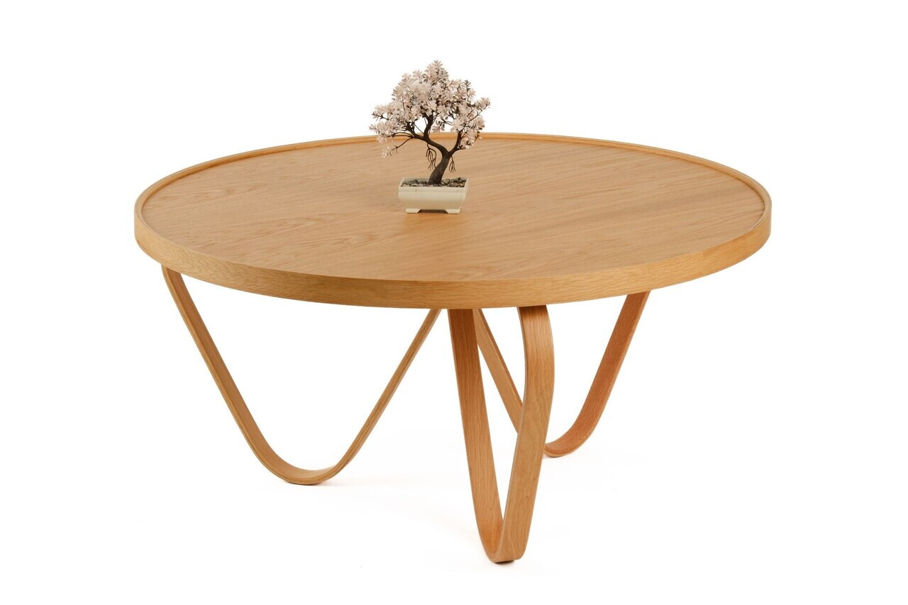 Masuta de cafea, Hanah Home, Spring 100, 100x48x100 cm, LEMN MASIV DE STEJAR, Stejar — imaginea 2