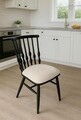 Set masă și scaune extensibile (5 bucăți), Fairfax, Lotus, Negru