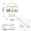 Lampa de masa, Shadow, 526SHD1139, Metal, Alb/Auriu