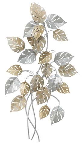 Decoratiune de perete 3D Leaf, Mauro Ferretti, 50×7.5×90.5 cm, fier
